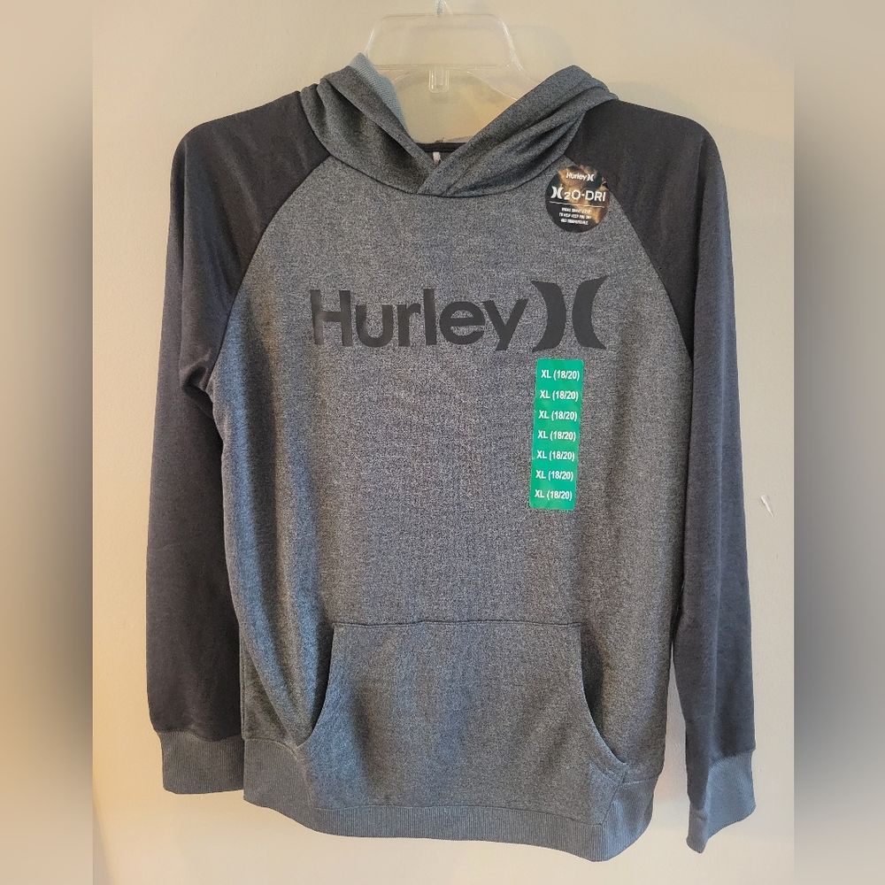 Hurley Youth Pullover Hoodie Size XL 18/20. Gray. New